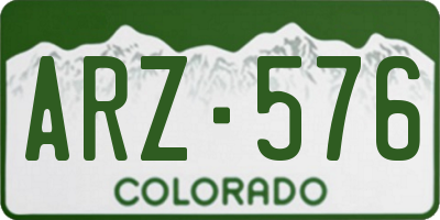 CO license plate ARZ576