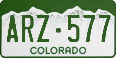 CO license plate ARZ577