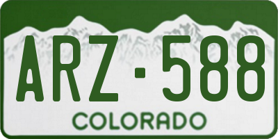CO license plate ARZ588