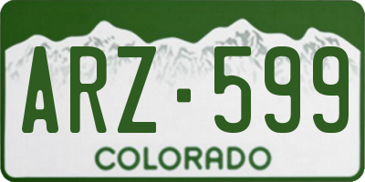 CO license plate ARZ599