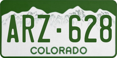 CO license plate ARZ628