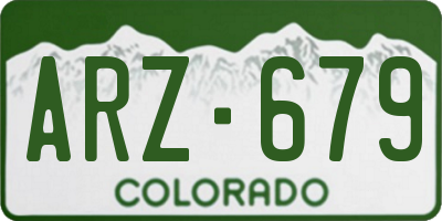 CO license plate ARZ679