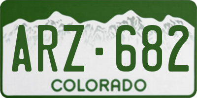 CO license plate ARZ682