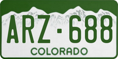 CO license plate ARZ688