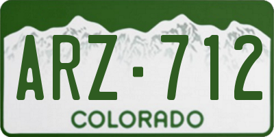 CO license plate ARZ712