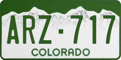 CO license plate ARZ717