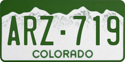 CO license plate ARZ719