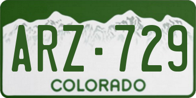 CO license plate ARZ729