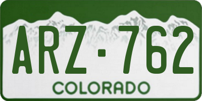 CO license plate ARZ762