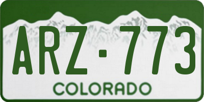 CO license plate ARZ773