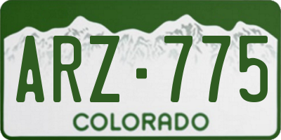 CO license plate ARZ775