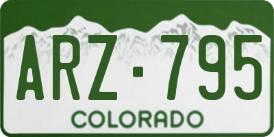 CO license plate ARZ795