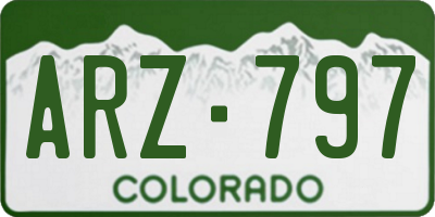 CO license plate ARZ797