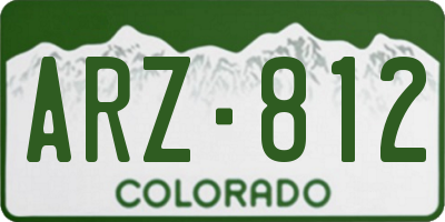 CO license plate ARZ812