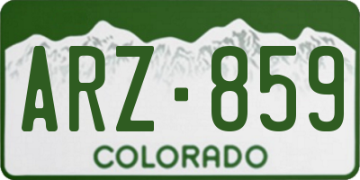 CO license plate ARZ859