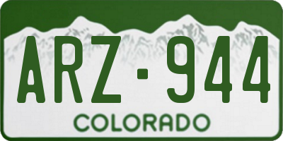 CO license plate ARZ944