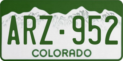 CO license plate ARZ952