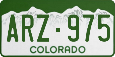 CO license plate ARZ975