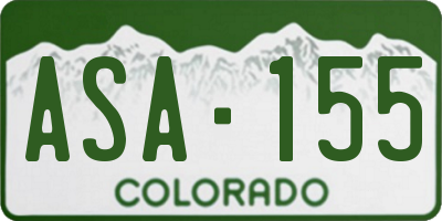 CO license plate ASA155
