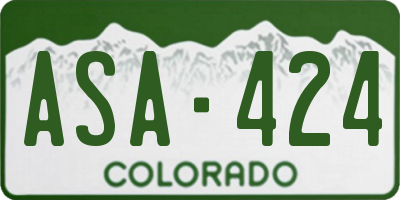 CO license plate ASA424
