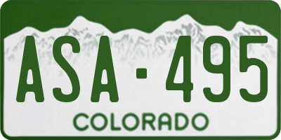 CO license plate ASA495