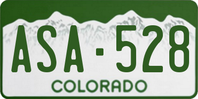 CO license plate ASA528