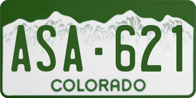 CO license plate ASA621
