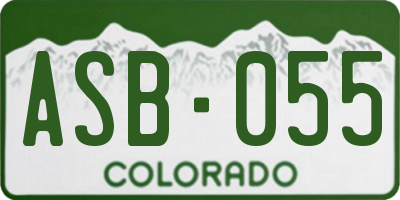 CO license plate ASB055
