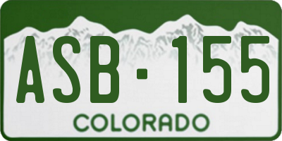 CO license plate ASB155