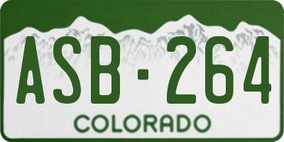 CO license plate ASB264