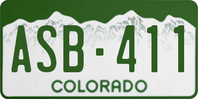 CO license plate ASB411