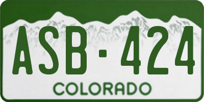 CO license plate ASB424