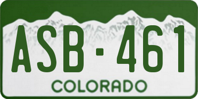 CO license plate ASB461