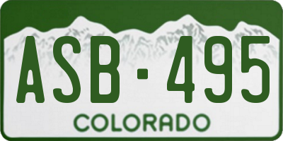 CO license plate ASB495