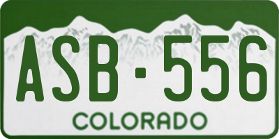 CO license plate ASB556