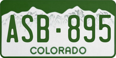 CO license plate ASB895