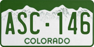 CO license plate ASC146