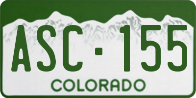 CO license plate ASC155
