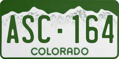CO license plate ASC164