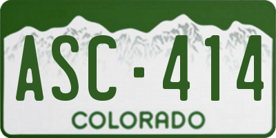 CO license plate ASC414