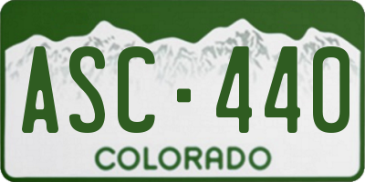 CO license plate ASC440