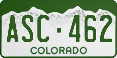 CO license plate ASC462