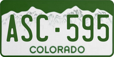 CO license plate ASC595