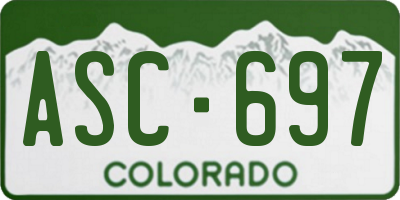 CO license plate ASC697