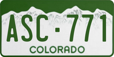 CO license plate ASC771