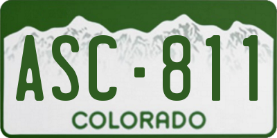 CO license plate ASC811
