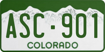 CO license plate ASC901
