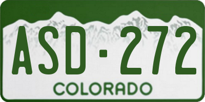 CO license plate ASD272