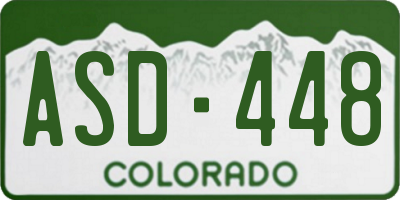 CO license plate ASD448