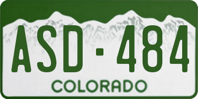 CO license plate ASD484